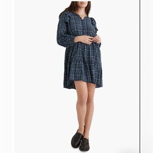 Madewell Ruffle Trim Cotton Gauze Minidress